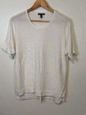White Eileen Fisher Knit Top Size L